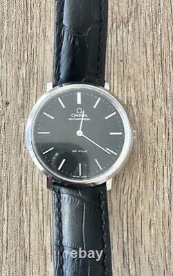 Vintage Omega De Ville Automatic24 J Cal. 711 Black Dial Analog Dressmens Watch