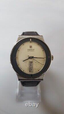 Vintage Swiss Tissot Automatic Stainless Steel Men's Watch With Day & Date