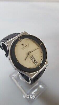 Vintage Swiss Tissot Automatic Stainless Steel Men's Watch With Day & Date