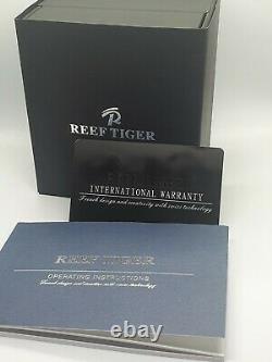 White Silver Reef Tiger Aurora Tank 2 Automatic Watch for Men Luxury Sport UK